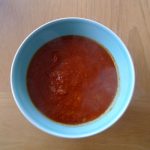 Tomato soup. Beware - it's hot.