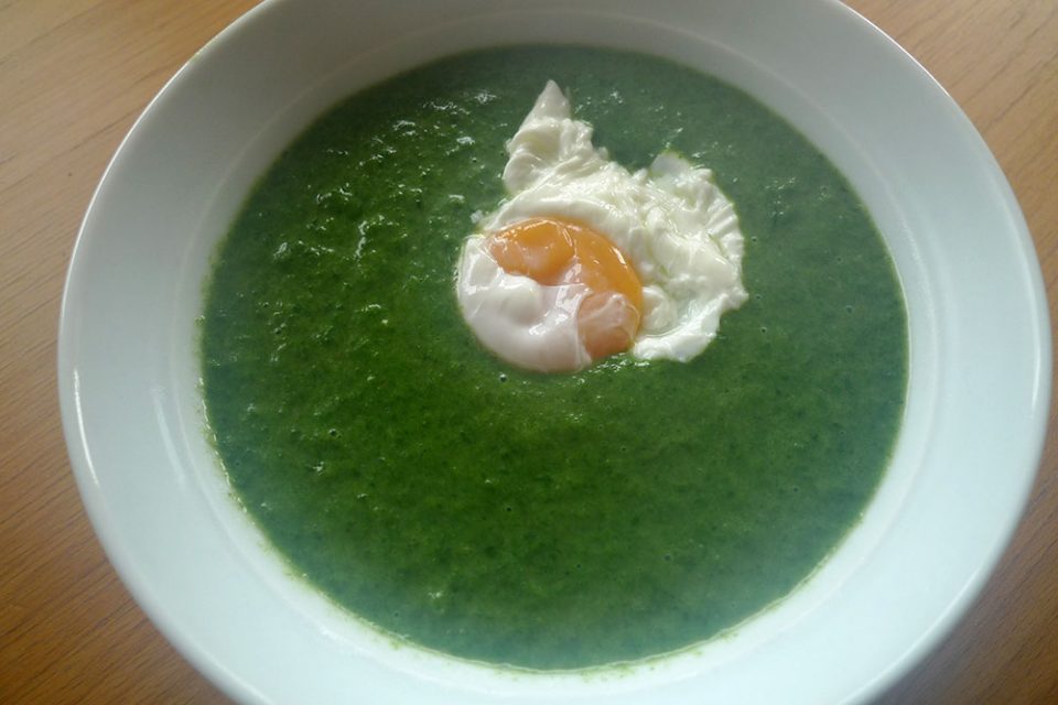 Spinach soup holds a childhood glamour for me.
